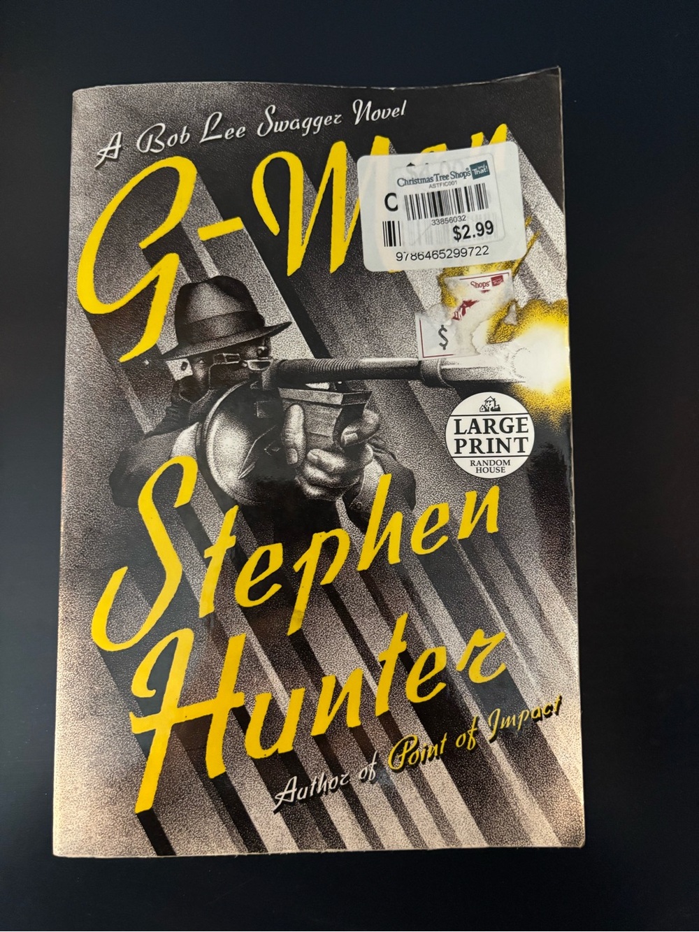 Stephen Hunter G-Man Paperback Novel - Yellow and Black
